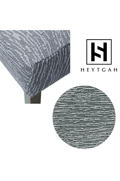 HEYTGAH 1 τεμ. Γκρι υφαντό ύφασμα ζακάρ - Πλένεται, ελαστικό και ελαστικό κάλυμμα καρέκλας