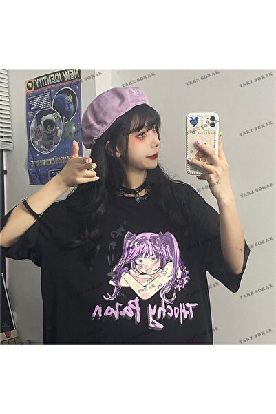 Adrift Tricou Y2K unisex Harajuka Anime Retro Kawai Kuromi Cod Rertr Tarzsoka...