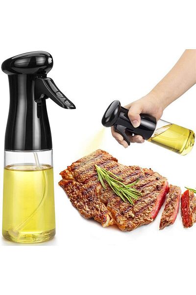 Choice 1pc 200ml Black Kitchen Oil Bottle Cooking Oil Spray Olive Camping Barbecue Roastingoil Bottle Fi...