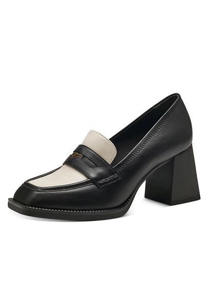 Tamaris Damen Halbschuhe Loafer 1-24429-41 Schwarz 098 Black Comb Leder/Synthetik