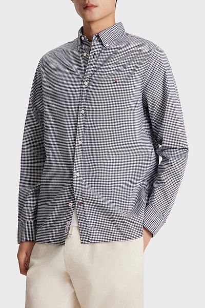 Tommy Hilfiger Organic Cotton Slim Fit Buttoned Collar Shirt Men's SHIRT MW0MW33764 0MS