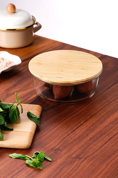 Emsan 950 ml Natural Borosilicate Storage Container
