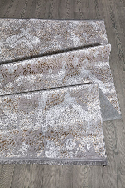 SULTAN HALI Vizon Renkli Füme Plus Parlak Kaymaz Yıkanabilir Halı