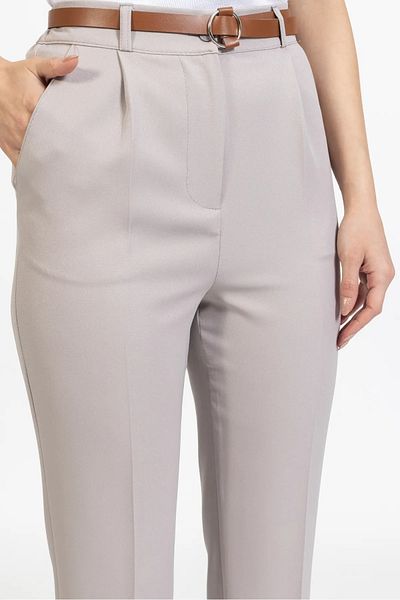 ribana Narrow-leg pleated belted seasonal fabric women's trousers