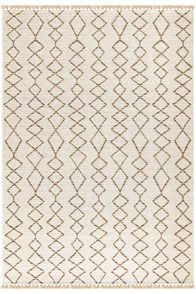 SULTAN HALI Sarı Renkli Kaymaz Tabanlı Leke Tutmaz Kilim