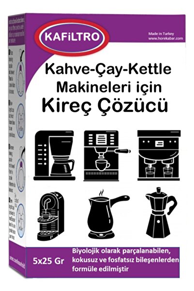 Kafiltro Kahve Makinesi Kireç Çözücü 5x25 Gr