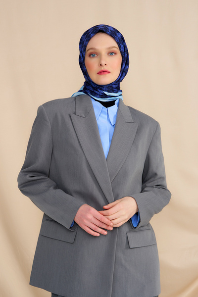 Modakaşmir Mk Dama Бавовняний шарф Синій