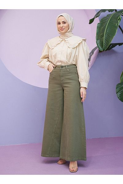 Neways Denim Trousers Skirt - Khaki - Neways