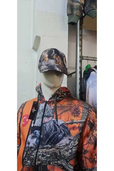 HT Outdoor نموذج قبعة منقوشة على شكل شجرة، ظهر قابل للتعديل (فيلكرو)