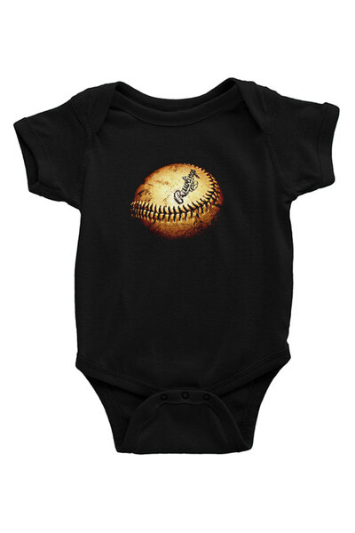 Darkhane Baseball - Baseball Black Unisex Baby Bodysuit - Zıbın