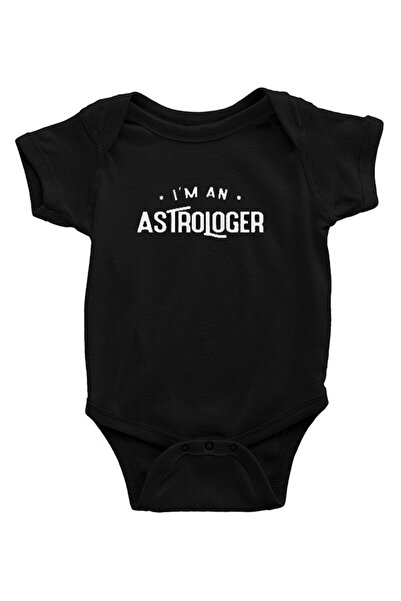 Darkhane Astrologer Black Unisex Baby Body - Zıbın