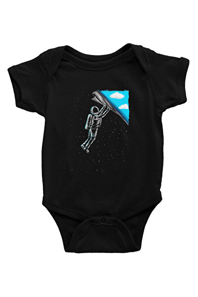 Darkhane Astronaut Black Unisex Baby Body - Zıbın
