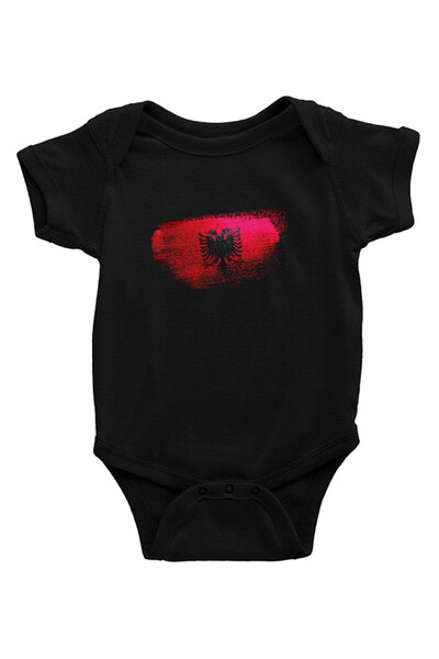 Darkhane Albania Black Unisex Baby Body - Albania Bodysuit