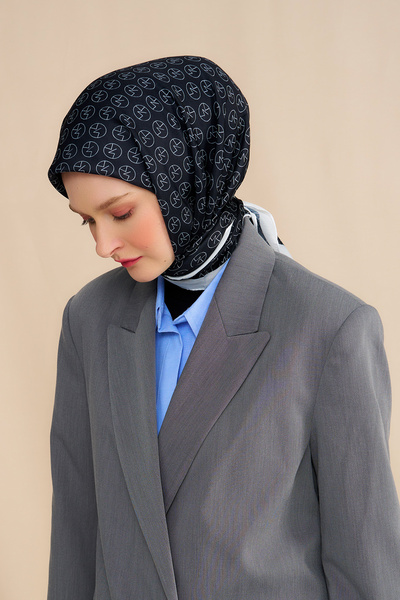 Modakaşmir Mk Pamuk Eşarp Siyah