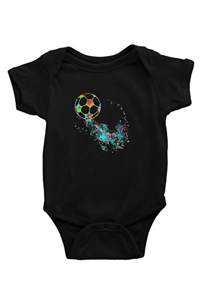 Darkhane Football - Football Black Unisex Baby Bodysuit - Zıbın