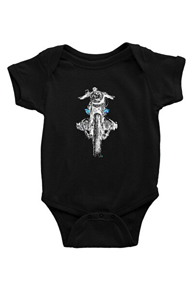 Darkhane Motor Sports Black Unisex Baby Body - Zıbın