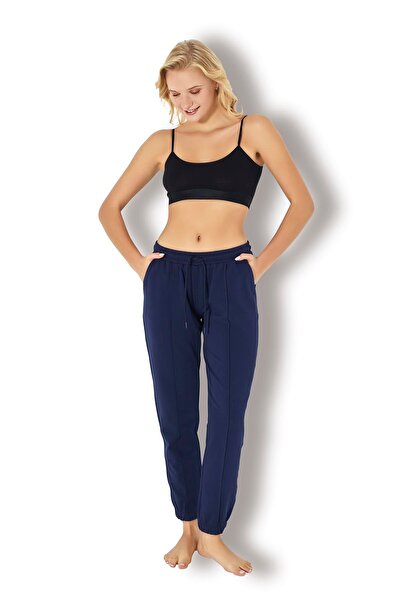 Jiber Жіночі сині двоколірні спортивні штани 2724