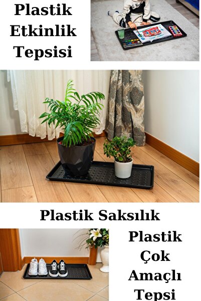 SepetçiBaba Çok Amaçlı Plastik Etkinlik Tepsisi Saksılık Düzenleyici - HT-039