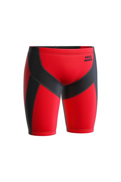 Mad Wave Mad Wade Ekek Kids Swimmer jammer antichlor Power PBT J - Red - XL/11-12 YEARS