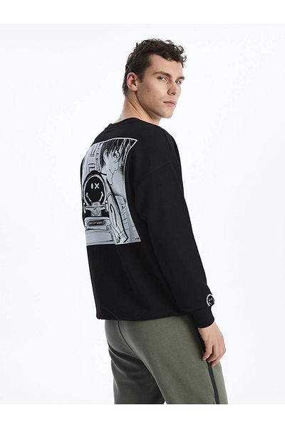 LC Waikiki XSIDE Crew Neck Long Sleeve SmileyWorld Printed Men's Sweatshirt
