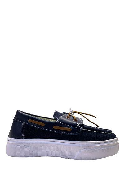 Tuğba Ortopedi 103 Orthopedic Lightweight Unisex Kids Navy Blue Suede Shoes