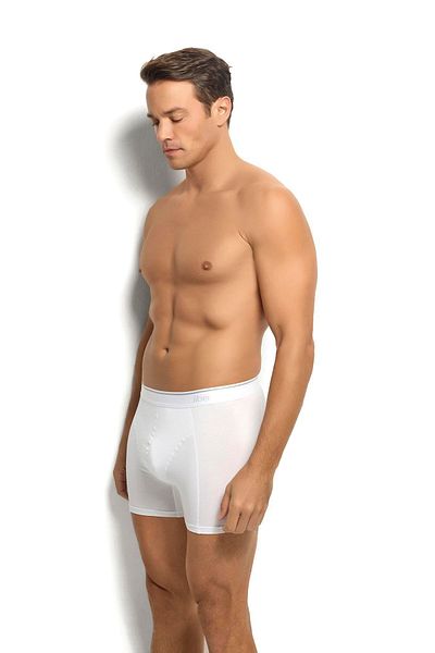 Jiber Ανδρικό λευκό βαμβακερό Lycra 3 τεμαχίων Boxer 267