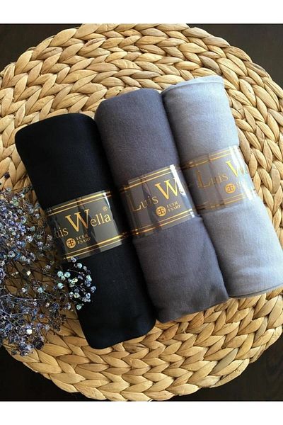 CAURİN Women's Hijab Combed Cotton Shawl Set