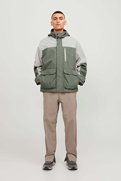 Jack & Jones Ανδρικό Jcohike Water Resistant Hooded Softshell Εποχιακό παλτό 12253569   Χακί