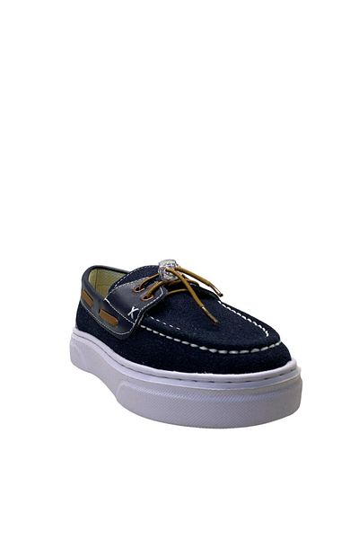Tuğba Ortopedi 103 Orthopedic Lightweight Unisex Kids Navy Blue Suede Shoes