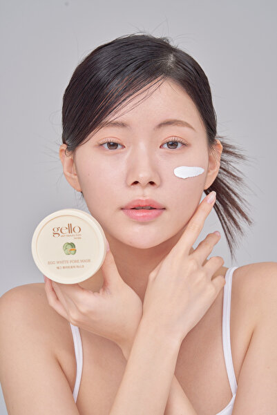 GELLO 2 Adet Gözenek Sıkılaştırıcı Yumurta Akı Maskesi - Egg White Pore Mask 2'li Paket