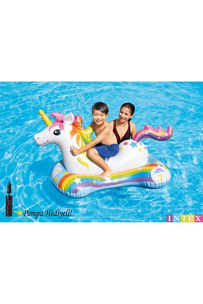 hediyecik Intex Magical Unicorn Horse Sea and Pool Rider 163X86 cm