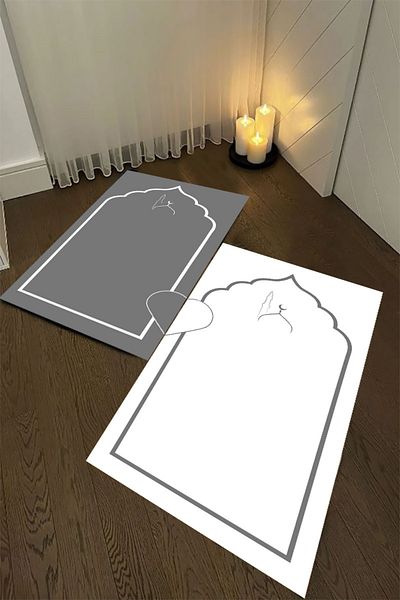 eco concept Heart Double Prayer Rug, Dowry Prayer Rug, Prayer Rug, Digital Printing Prayer Rug
