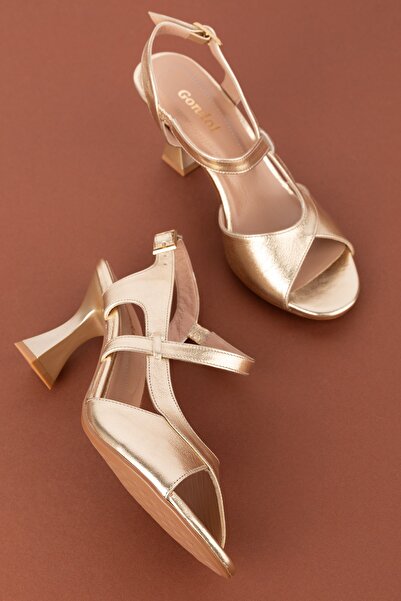 Gondol Γυναικεία Γνήσιο Δερμάτινο Παπούτσια με Λεπτό Τακούνι Ast.6478