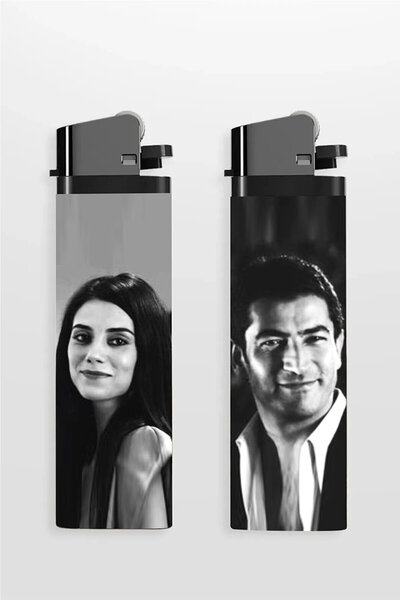 HobiShop Çakmak 2'li Ezel & Eyşan Baskılı Klasik Gazlı Çakmak