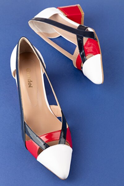 Gondol Kadın Hakiki Deri Renkli Topuklu Ayakkabı Ast.6083