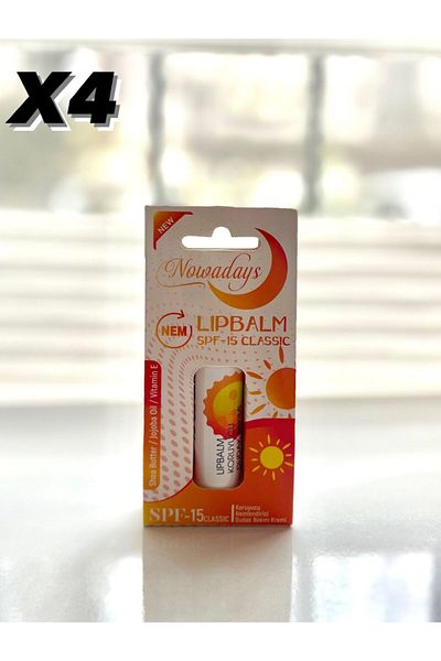 Nowadays LIP BALM Lip Protector SPF-15 Classic SET OF 4
