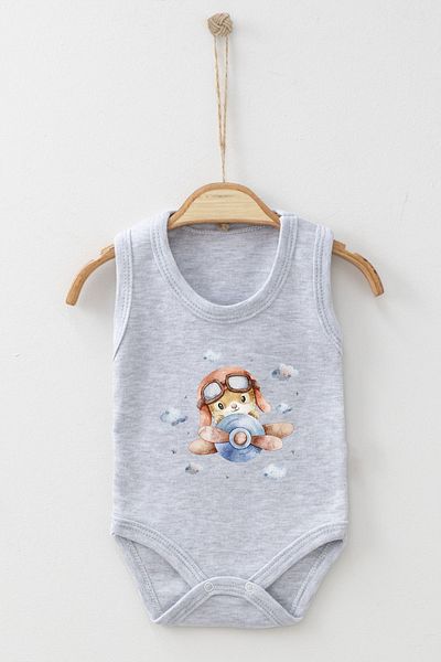 ADABEBEK Cute Pilot Teddy Bear Printed Strap Snap Body