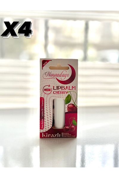 Nowadays LIP BALM Lip Protector Cherry/Cherry 4-Piece SET