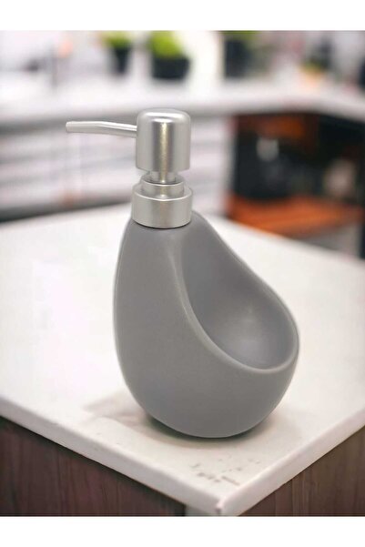 Mucha Luxury Porcelain Gray 500ml Sponge Bathroom Kitchen Liquid Soap Dispens...