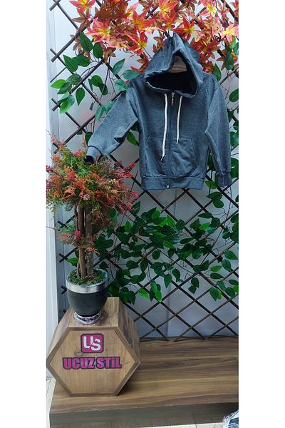TARZ STİL Boy's Hooded Cardigan Jacket