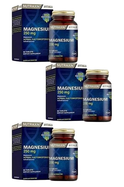 Nutraxin Magnesium Citrate - Magnesium Supplement 250 Mg X2