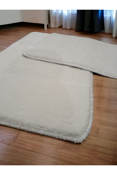 Altun 50x80+40x50 Non-Slip Bath Mat - 2-Piece Post Plush Design