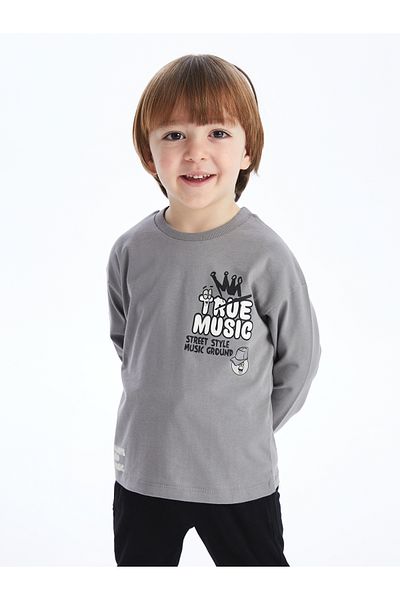 LC Waikiki Lcw Crew Neck Long Sleeve Baby Boy T-Shirt