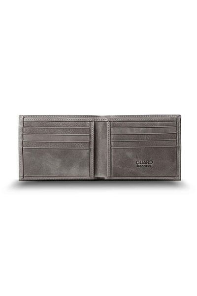 GUARD Antique Gray Classic Leather Men's Wallet - Grd2403xw22185