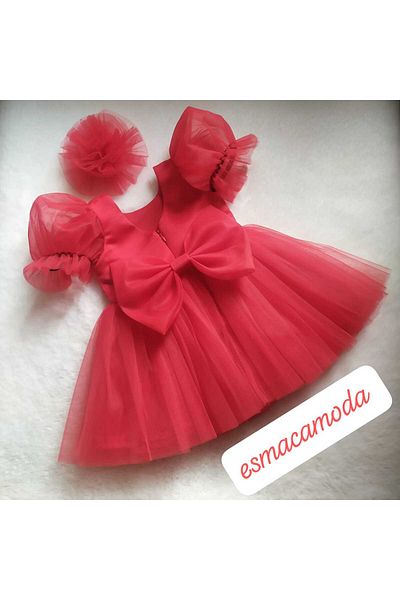 esmacamoda ROCHIE DE FATA CU MANECA DE BALON ROSIE