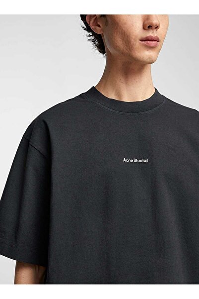 BrandsBoutique تي شيرت أسود فضفاض مناسب لاستوديوهات حب الشباب