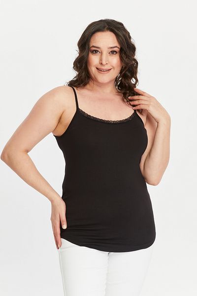 Curvy Trend Plus Size Rope Strap Lace Detailed Oval Slit Blouse