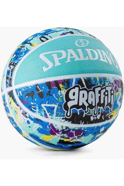 SPALDING Μέγεθος 7 Blue Graffiti Sz7 2021 Basket Ball 84373z Η αντλία δεν περιλαμβάνεται Πολύχρωμο