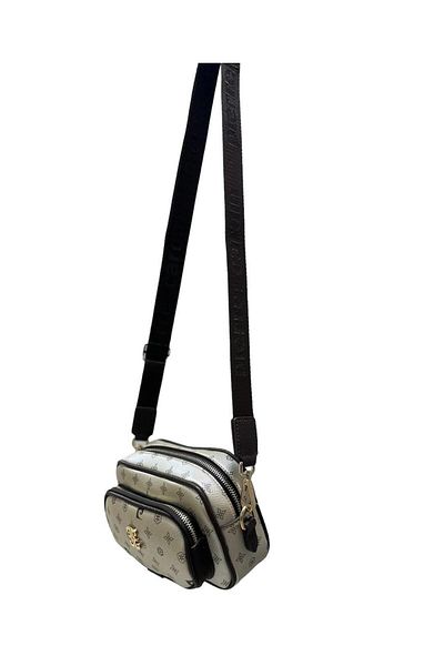 Pierre Cardin Wide Text Detailed Strapped Women's Postman Cross Small Pair G