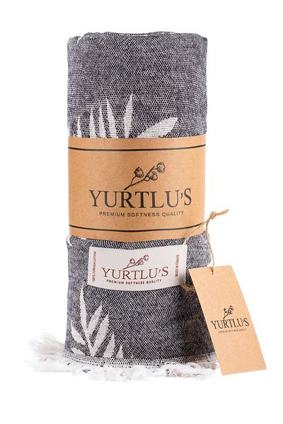 YURTLUS بيشتيمال قطن 100% عالي الجودة 95x180 سم - ناعم وسريع الجفاف